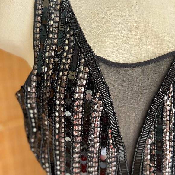 NWT Black and silver sequin romper - Picture 6 of 6